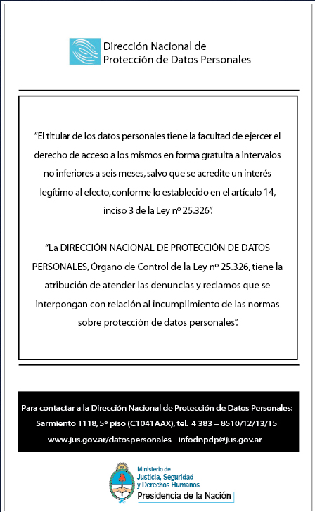 Dirección Nacional de Protección de Datos Personales